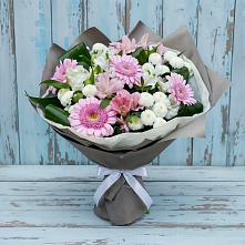 Букет цветов из:  Герберы, Альстромерии и Хризантемы #REPLACE_PRED# Пшехской