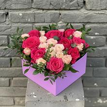 Цветочная композиция из Розы в коробке в Пшехской