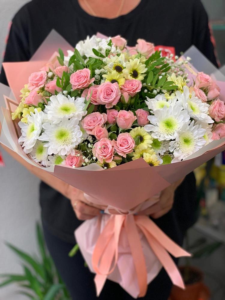 Букет цветов из: Розы и Хризантемы в Пшехской