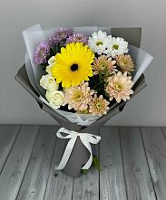Букет цветов из:  Розы, Герберы и Хризантемы #REPLACE_PRED# Пшехской