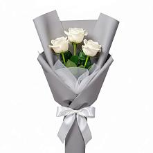Букет 3 белые розы #REPLACE_PRED# Пшехской
