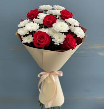 Букет цветов из:  Розы и Хризантемы в Пшехской