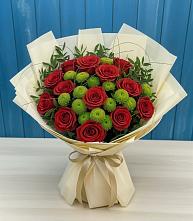 Букет цветов из:  Розы и Хризантемы #REPLACE_PRED# Пшехской