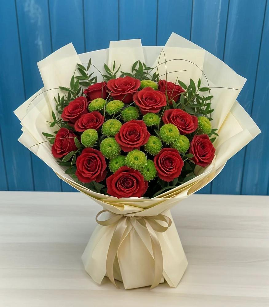 Букет цветов из: Розы и Хризантемы в Пшехской