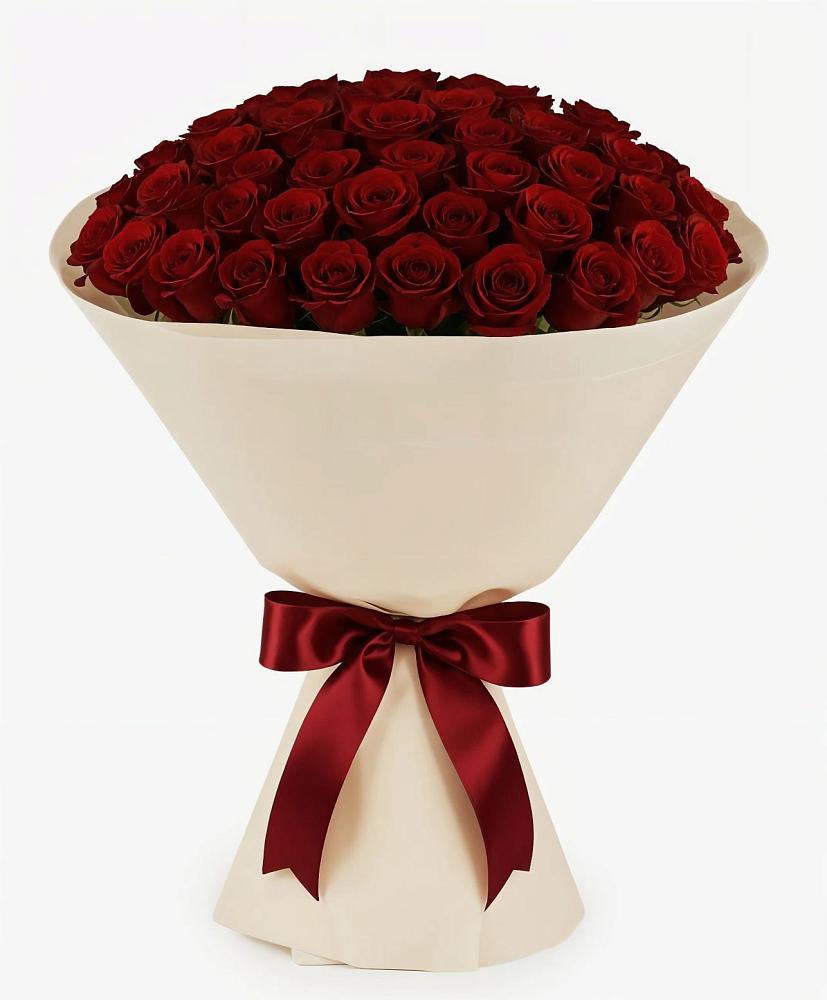 Букет 101 Бордовая роза Блэк Бакарра в Пшехской