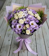 Букет цветов из:  Хризантемы и Розы в Пшехской